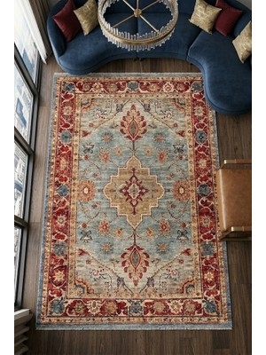 Cos.kim Dekoratif Halı Kaymaz Taban  Leke Tutmaz Yıkanabilir Kilim Özel Ölçü Salon Halısı 3032