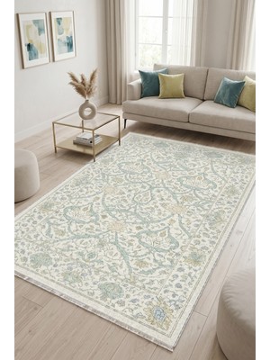 Cos.kim Dekoratif Halı Kaymaz Taban  Leke Tutmaz Yıkanabilir Kilim Özel Ölçü Salon Halısı 3039