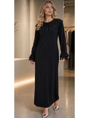 Zeynep Koçyiğit Moda Taşlı Özel Tasarım Ipek Kupra Elbise