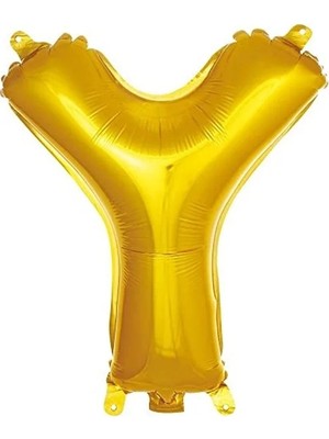 Die Grup Y Harfi 16 Inç Gold Renk Folyo Balon 36 cm (Altın)