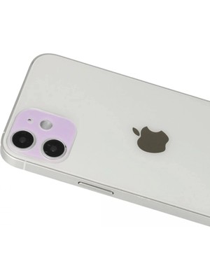 Durukar®  iPhone 12 Rainbow Kamera Lens Koruma Cam - Mor