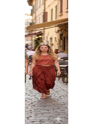Fibula Otantik Standart Beden %yüz Pamuk Lastikli Işlemeli Kapamalı Pantolon 36-44 Arası Uygundur