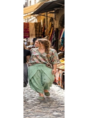 Fibula Otantik Standart Beden %yüz Pamuk Lastikli Işlemeli Kapamalı Pantolon 36-44 Arası Uygundur