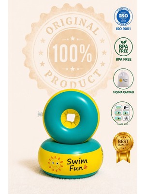 Swim & Fun En Rahat En Güvenilir Çocuk Yüzme kolluğu / Extra Güvenlikli İçi Su geçirmez Süngerli /  Bebek Yüzme Kolluğu  / Tamir Seti Ve Çantası / Deniz Kolluk / Havuz Kolluk