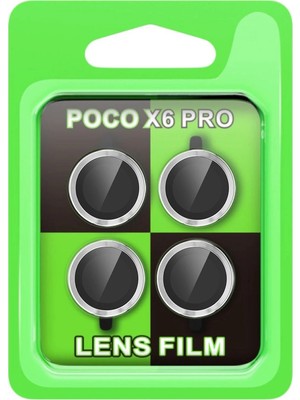 Durukar®   Poco X6 Pro Raze Metal Kamera Lens - Gümüş