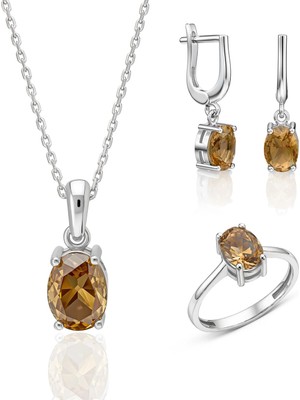 Servi 925 Ayar Gümüş Clara Set