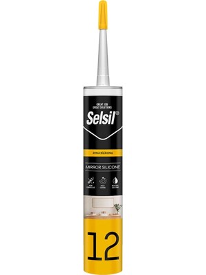 Selsil 12 CODE-2432 ( Ayna Montaj ) Silikonu Clear ( Şeffaf ) 280ML*25=K