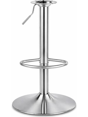Bürocci Bar Taburesi Ayağı – Paslanmaz Krom Kaplı Amortisörlü Metal Gövde, 50–75 cm Ayarlı