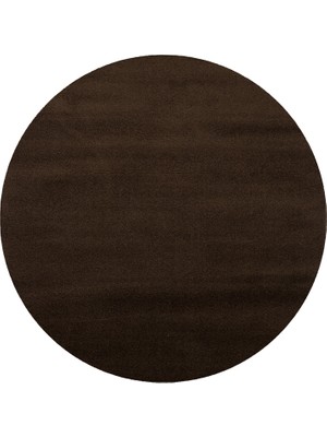 Kalesta Halı Soft Kahve Kolay Kullanımlı Hav Toz Vermez Yumuşak Dokulu Modern Pofuduk Yuvarlak Halı