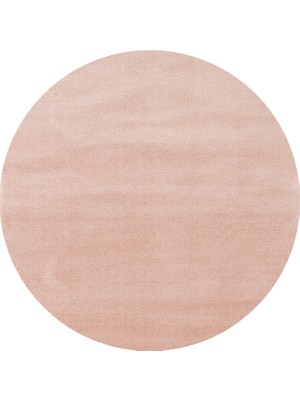 Kalesta Halı Soft Pembe Kolay Kullanımlı Hav Toz Vermez Yumuşak Dokulu Modern Pofuduk Yuvarlak Halı