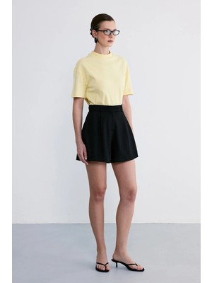 Facette Mini Bermuda Şort Siyah