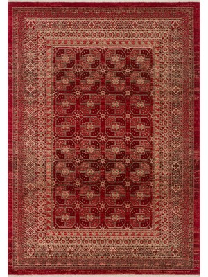 Kalesta Halı Kavala 03 Red Etnik Desenlere Sahip Dayanıklı Yapısı ve Canlı Renkleri ile Öne Çıkan Makine Halısı