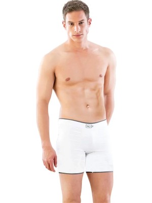 Beyaz Mı Emay 2108 Seamless Uzun Erkek Boxer