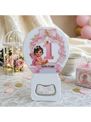 Hayaller Dükkanı 15 Adet 1 Yaş Kız Bebek Doğum Günü Balon Açacak Doğum Günü Magnet HDBL13