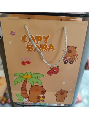 Ada Çanta Kırtasiye Capybara Figürlü Hediyelik Karton Çanta 35CMX25CM ( 3 Adet ) KN1558703