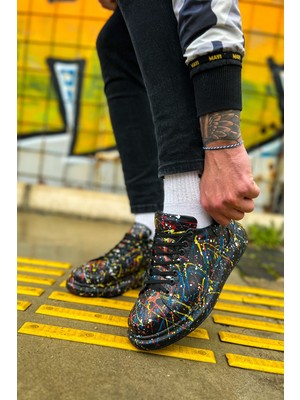 Starseven CH254 - Cst Pittura Erkek Ayakkabı 498 Sari / Mavi / Kirmizi Splush