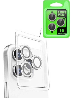 Durukar®  iPhone 16 Pro Raze Metal Kamera Lens - Beyaz