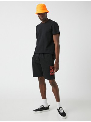 Koton Slim Fit Baskılı Şort