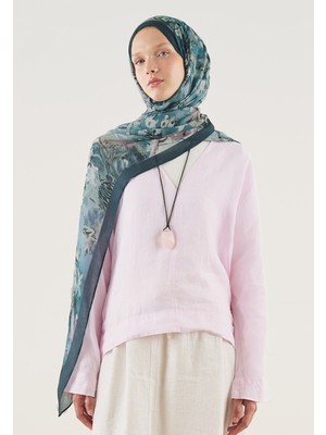 Fresh Scarfs Gece Mavisi Soft Dream Desen Soft Viskon Şal
