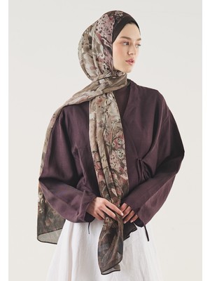 Fresh Scarfs Çikolata Kahve Soft Dream Desen Soft Viskon Şal