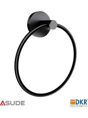 Dekor Banyo Alina Proje Halka Havluluk Black