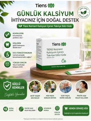 Butik Tıens Nutrient Kalsiyum Içeren Takviye Edici Gıda 100 G (10 Saşe x 10 G)