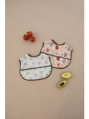 Oh la la Koala For Little Ones Yeşil Biyeli 2li Sıvı Geçirmez Mama Önlüğü 6-36 Ay
