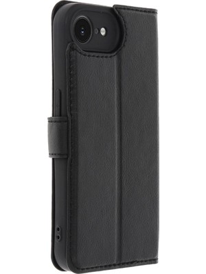 Colezium Iphone 16E Kılıf Trend S Plus Kapaklı Kılıf - Siyah