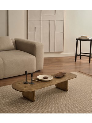 Effe Yapı Dekor Ceviz Renkli 145X60 cm Ahşap Orta Sehpa