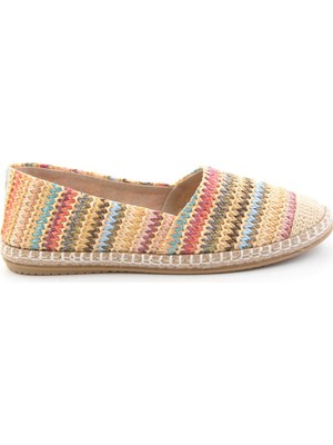 Bambi Çok Renkli Hasır  Kadın Espadril K01125010328