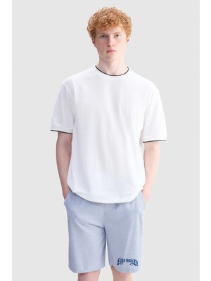 Ecko Unltd. Grayson Loose Fit Bisiklet Yaka Baskılı %100 Pamuk Erkek Beyaz Tişört