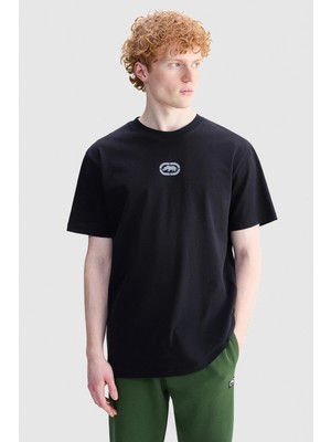 Ecko Unltd. Bentley Loose Fit Bisiklet Yaka Baskılı %100 Pamuk Erkek Siyah Tişört