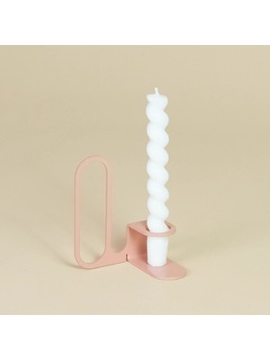 Hernehaltsa Loopy İğneli Minimal Metal Mumluk