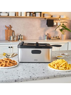 Karaca Inox Yağ Filtreli Zamanlayıcılı Fritöz XL 3,2L