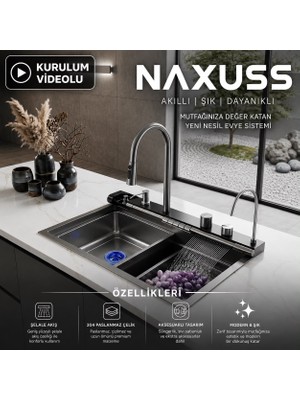 Premium Akıllı Teknolojik Eviye Seti Paslanmaz Bal Peteği Taban Evye Tüm Aksesuarlar Dahil+DETAYLI KURULUM VİDEOSU