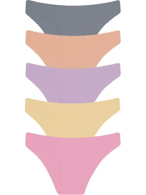 Afrodizyac 5'li Lazer Kesim Dikişsiz Iz Yapmaz Extra Yumuşak ve Extra Esnek Slip