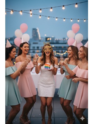 UltraMint Bride To Be Plastik Taç ve Gözlük Seti, Şık ve Eğlenceli Düğün Detayı