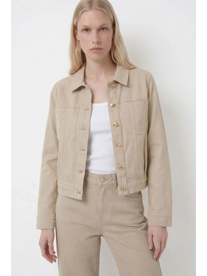 Masha Kate Gold Düğme Detaylı Denim Ceket