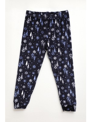 Markapia Man Erkek Çocuk Yumuşak Kadife Dokulu Lacivert Pijama Altı