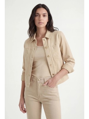 Masha Kate Gold Düğme Detaylı Denim Ceket