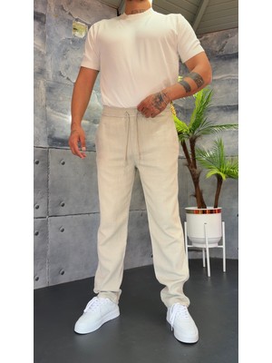 Peerless Store Regular Kalıp Premium Keten Pantolon