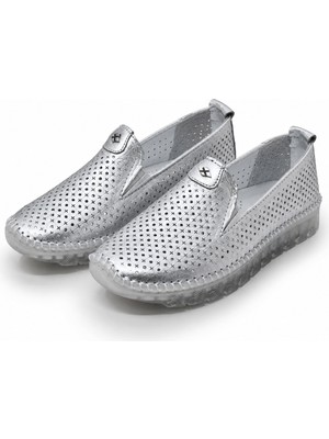 Patron Shoes Hakiki Deri Ortopedik Taban Kadın Günlük Ayakkabı – Delikli Nefes Alan Rahat Konforlu Şık Tasarım