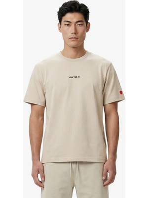 UNITED4 Regular Fit Erkek Krem T-Shirt.TAS