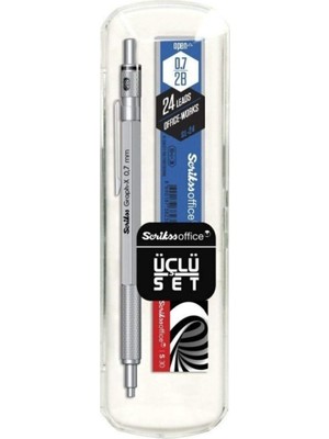 Scrikss Kurşun Gri Graph-x 0.7 mm Kalem Silgi Uç Seti