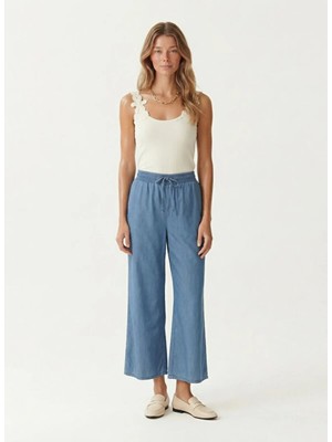Yargıcı Açık Mavi Kadın Loose Fit Pantolon 26YKPN3065X