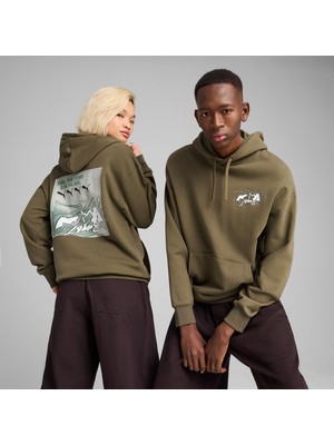 Puma Future Archive Graphic Unisex Yeşil Sweatshirt.81