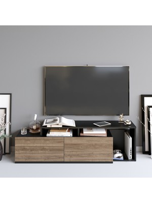 Decorotika Nexera Tv Ünitesi Siyah Ceviz