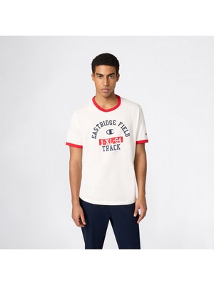 Champion Ringer Erkek Beyaz T-SHIRT.YS084