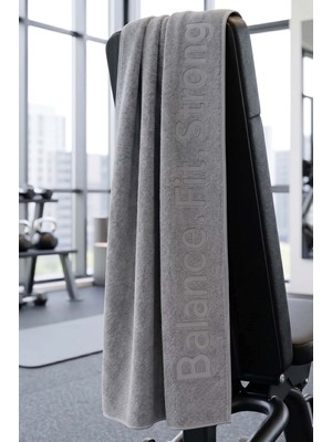 Bfs Gri %100 Pamuklu Sporcu Havlusu 30X120 cm