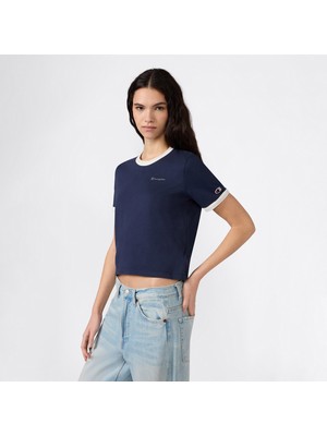 Champion Crewneck Croptop Kadın Lacivert T-SHIRT.BS501